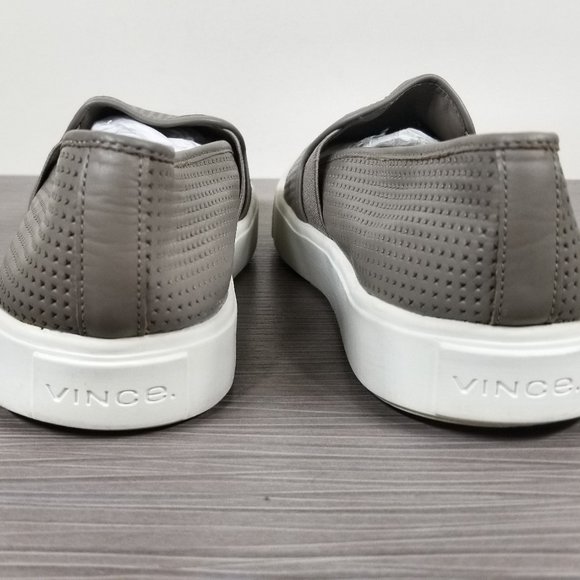 Vince Blair 5 Slip-On Perforated Sneaker, Taupe Leather, Womens Size 5.5 M - Picture 5 of 10